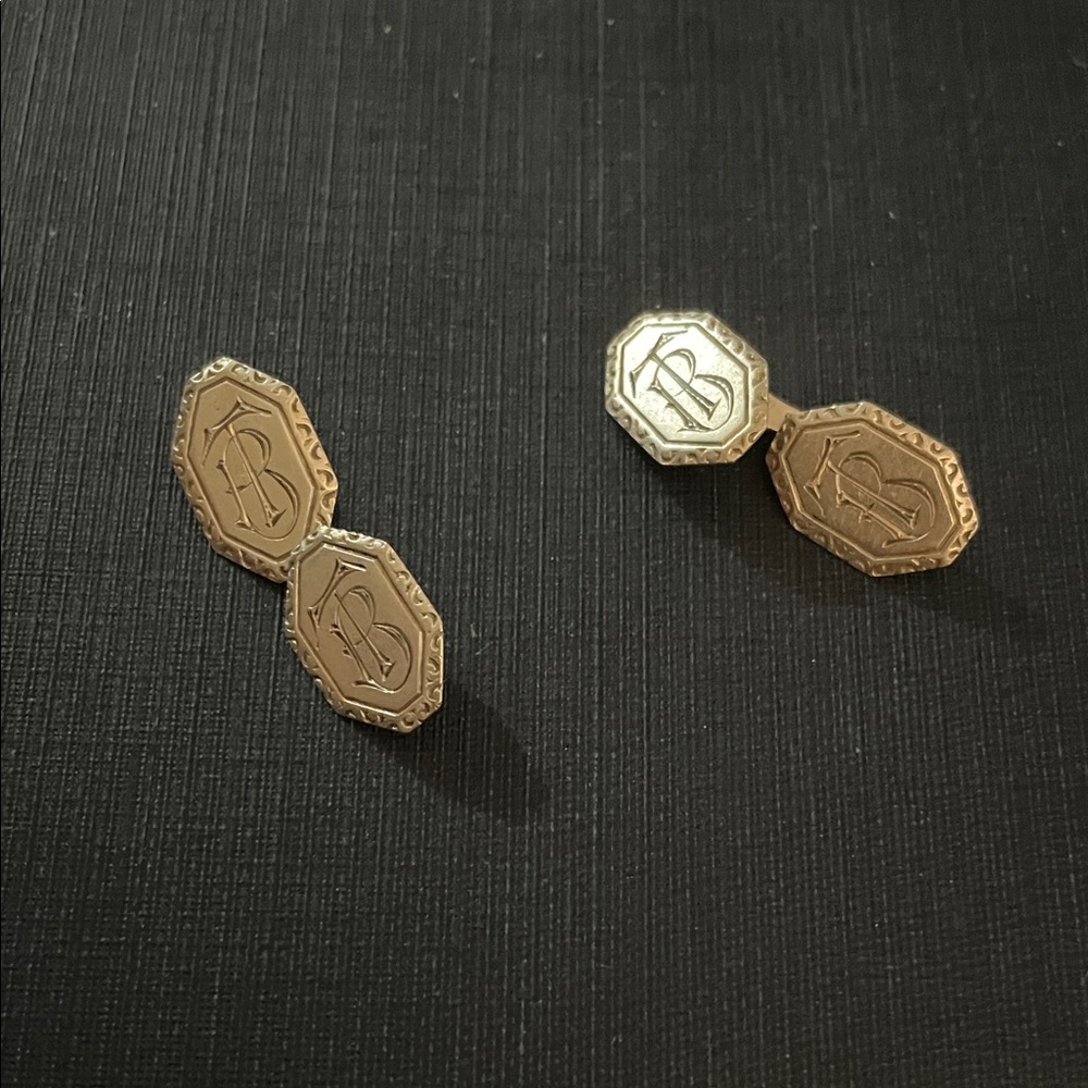 Sterling Silver Monogram Cufflinks - image 1